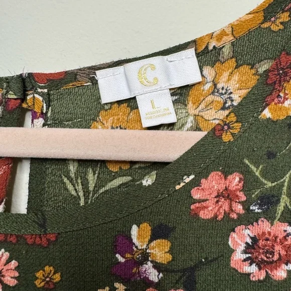 LC Lauren Conrad Floral Blouse in Green and Yellow - Picture 2 of 3